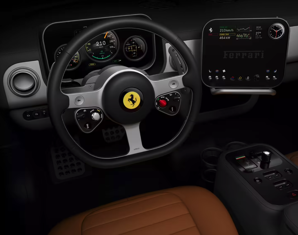 法拉利首款电动车Luce内饰曝光 苹果传奇设计师主导，复古与现代碰撞